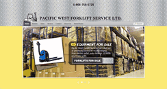 Desktop Screenshot of pacificwestforklift.com
