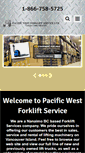 Mobile Screenshot of pacificwestforklift.com